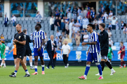 Assistant coach Joachim Björklund, Rockson Yeboah and