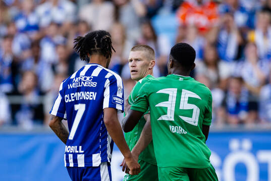 Sebastian Clemmensen of IFK Göteborg and Joseph Saliste of
