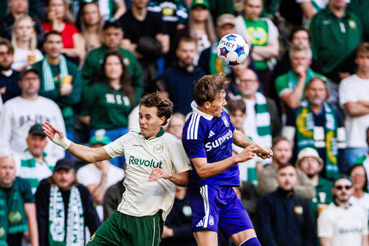 Hampus Skoglund of Hammarby and Ludwig Augustinsson of