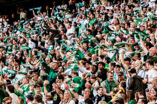 Supporters of Hammarby celebrates