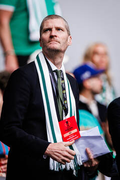 Richard von Yxkull, CEO of Hammarby, ahead the UEFA Europa