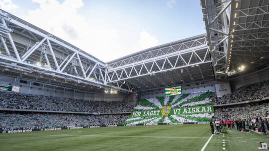 Hammarby supporters with tifo