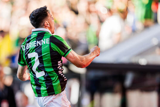 Matteo De Brienne of GAIS celebrates