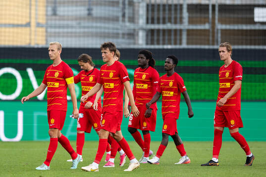 Players of of FC Nordsjälland look dejected
