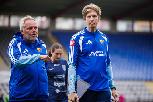 Djurgårdens tränare Anders Johansson och tränare Mikael