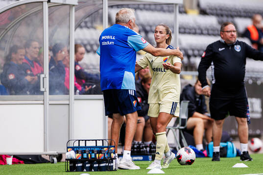 Djurgårdens Johanna Renmark och tränare Anders Johansson