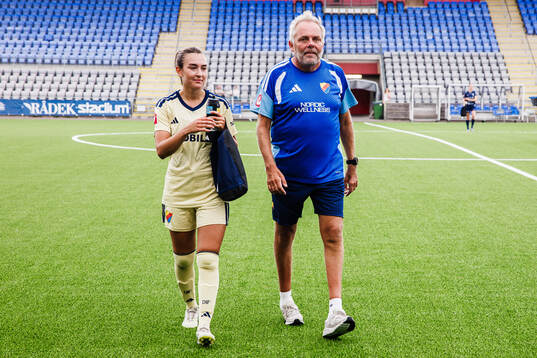 Djurgårdens Lucia Duras och tränare Andreas Johansson
