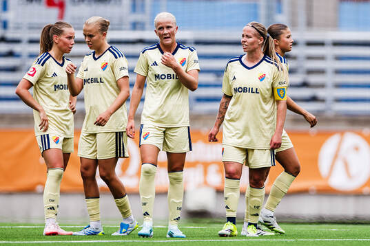 Djurgårdens Elsa Pelgander, Elin Westlund, Rebecca