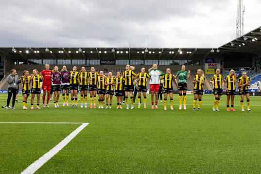 Hammarbys spelare jublar