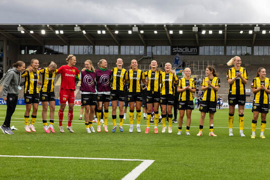 Hammarbys spelare jublar
