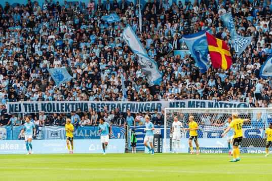 under fotbollsmatchen i Allsvenskan mellan Malmö FF och