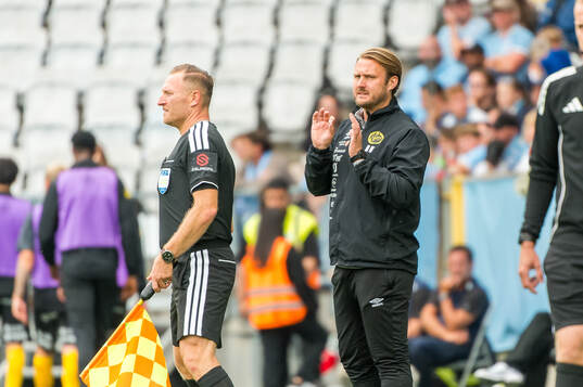 under fotbollsmatchen i Allsvenskan mellan Malmö FF och