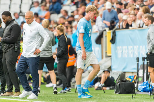 Malmö FFs Malte Frejd Pålsson deppar