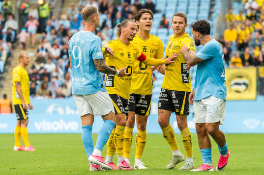 under fotbollsmatchen i Allsvenskan mellan Malmö FF och