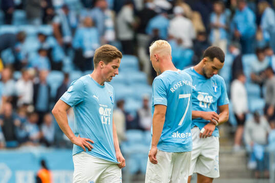 Malmö FFs Johan Karlsson, Otto Rosengren och Andrej Djuric