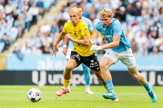 Elfsborgs Leo Östman och Malmö FFs Malte Frejd Pålsson