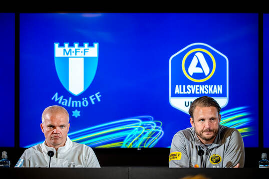Malmö FFs huvudtränare Gaute Helstrup och Elfsborgs