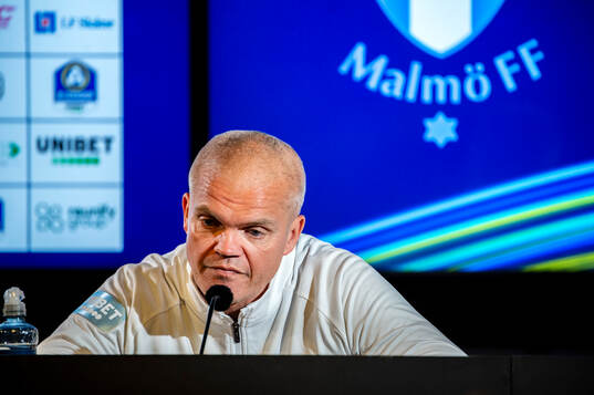 Malmö FFs huvudtränare Gaute Helstrup på en