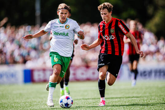 Hammarbys Markus Karlsson och Brommapojkarnas Atle Wahlund