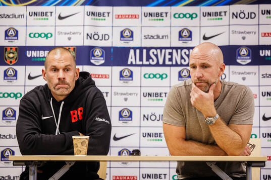 Brommapojkarnas tränare Ulf Kristiansson och Hammarbys