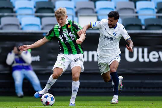 GAIS Dennis Collander och Halmstads Rami Kaib