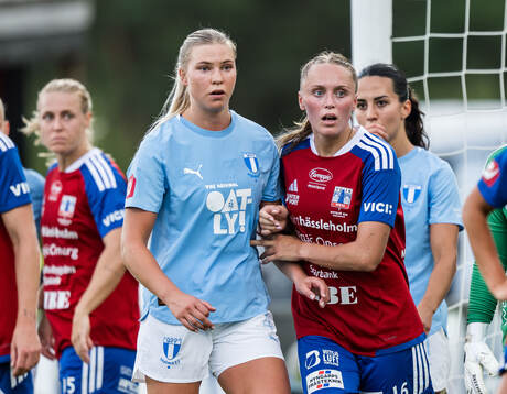 Malmö FFs Ellen Löfqvist och Vittsjös Olivia Wänglund