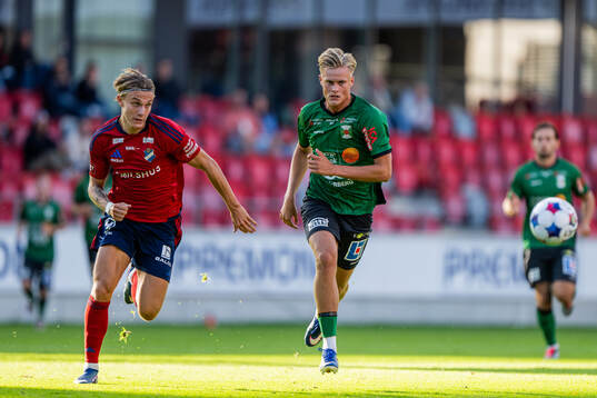 Östers Linus Carlstrand och Varbergs Edvin Tellgren