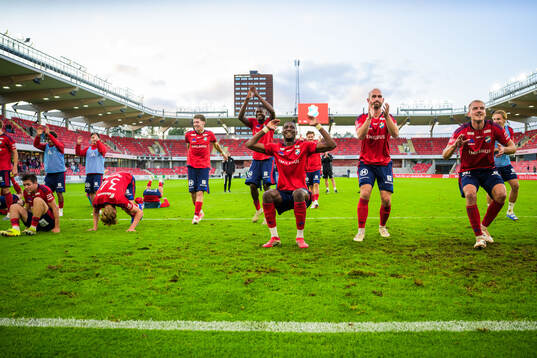 Östers Musa Jatta, Sebastian Hedlund och Dennis Olsson