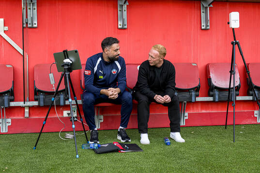 Helsingborgs assisterande tränare Imad Khalili och manager