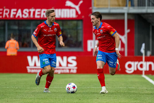 Helsingborgs Simon Bengtsson och Timothe Rupil
