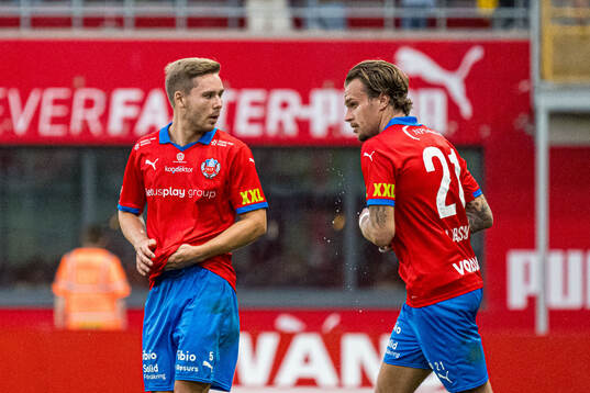 Helsingborgs Simon Bengtsson och Julian Larsson