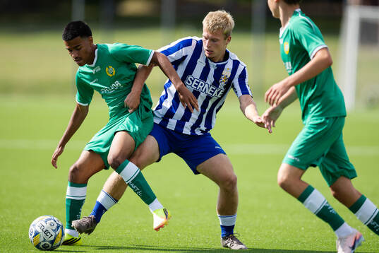Hammarbys Oscar Chamorro och IFK Göteborgs William