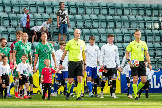 Players of Levadia Tallinn and IFK Göteborg