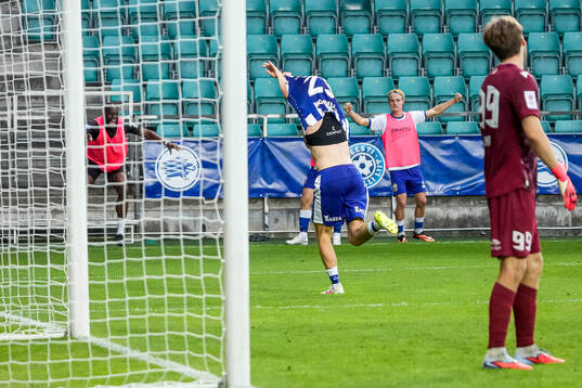 of IFK Göteborg Adam Bergmark Wiberg celebrates