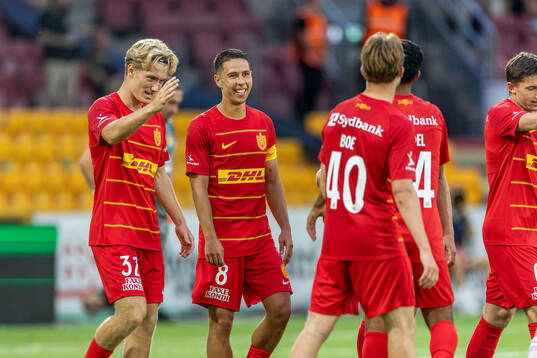 Vector Gustafsen and Nicklas Røjkjær of Nordsjälland