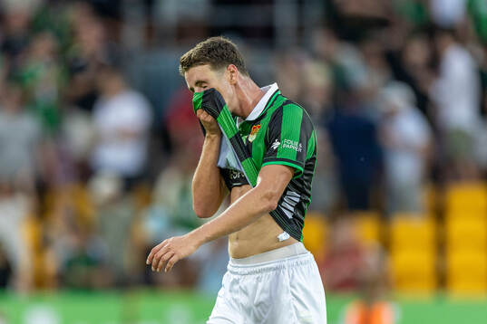Oskar Erik Ågren of GAIS looks dejected