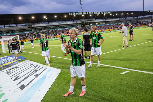 Robert Frosti Thorkelsson of GAIS looks dejected