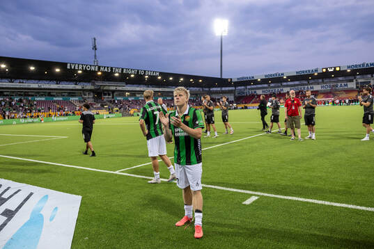 Robert Frosti Thorkelsson of GAIS looks dejected  the UEFA
