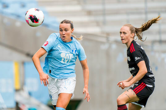Malmö FFs Larkin Russell och Piteås Asla Johannesen
