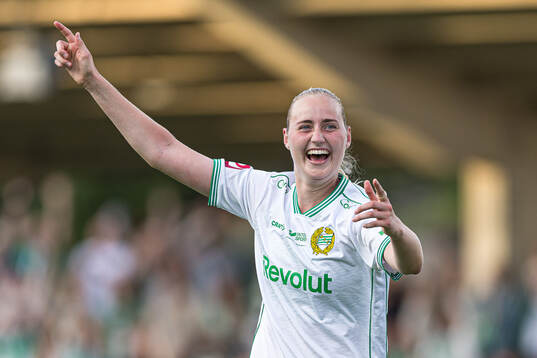Hammarbys Emilie Bragstad jublar
