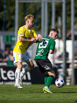 Falkenbergs Linus Borgström och Varbergs Lucas Sibelius
