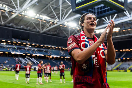 Örgrytes Noah Christoffersson jublar