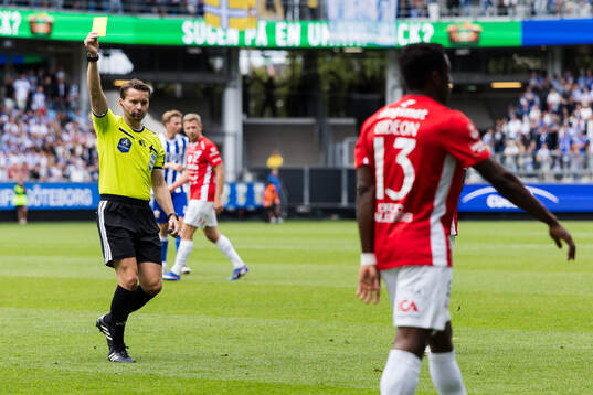 Degerfors Yiriyon Gideon Yaw tilldelas en varning