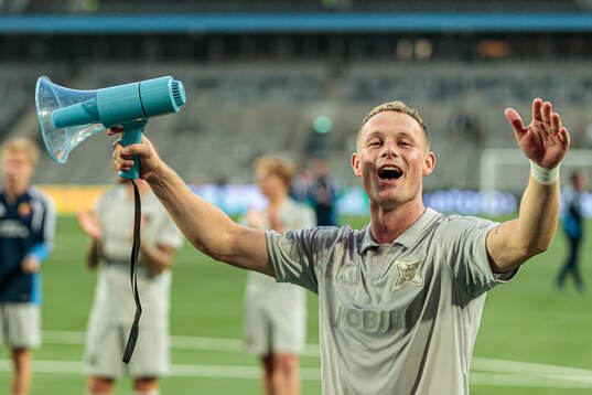 Djurgårdens Kristian Lien jublar