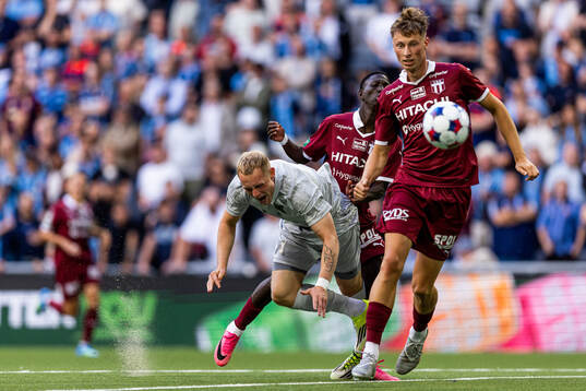 Djurgårdens Kristian Lien och Västerås Philip Bonde