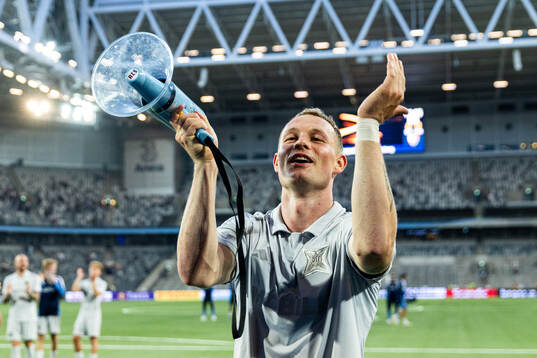 Djurgårdens Kristian Lien jublar