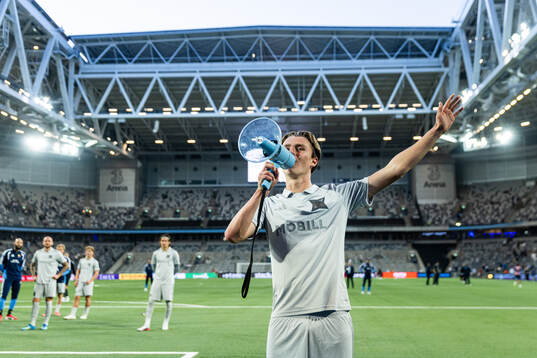 Djurgårdens Alexander Johansson jublar