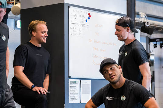 Sportchef Hampus Sjöström och Anton Bengtsson