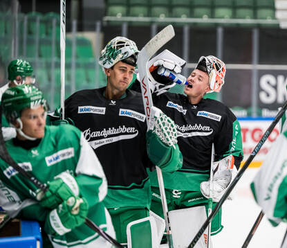 Målvakt Arvid Holm och målvakt Calle Clang