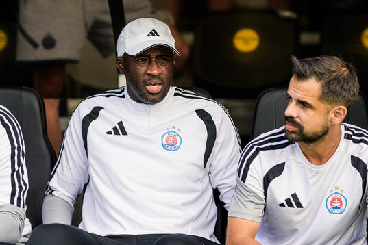 Coach Yaya Toure of Slovan Bratislava
